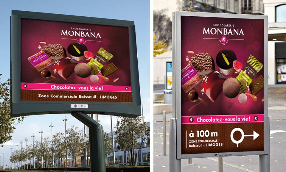 Panneaux d’affichage rue - Monbana